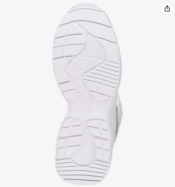 Puma Women's Cilia 369778 16 White Silver Sport Shoe