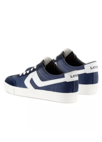 Scarpa Levi's in tela, aspetto pelle colore blu, bianco con inserti in pelle