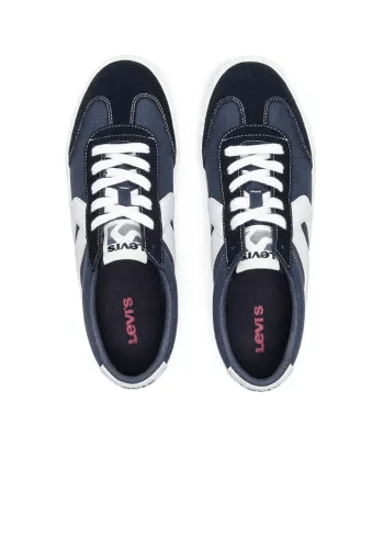Scarpa Levi's in tela, aspetto pelle colore blu, bianco con inserti in pelle