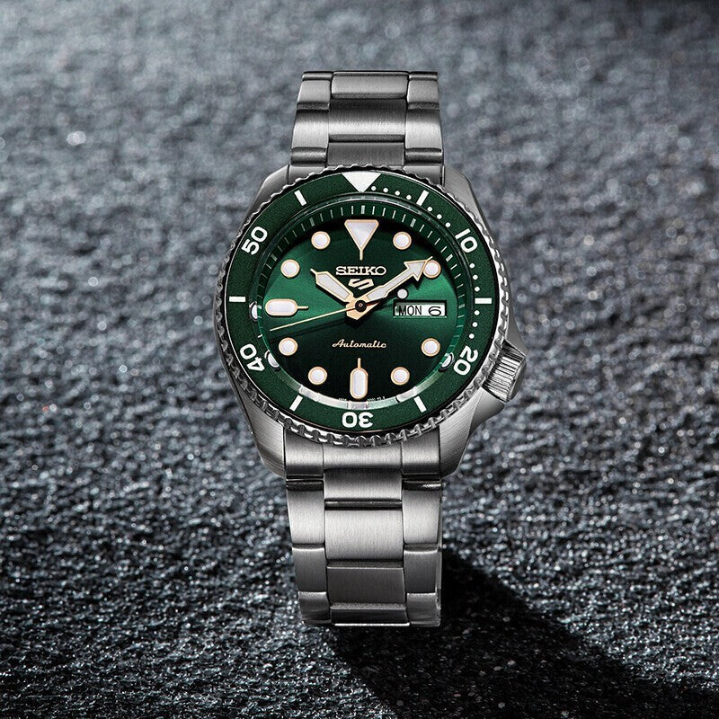 Seiko 5 Sports SRPD63K1 – Automatico, Ghiera girevole,  Verde, Cassa 42,5 mm
