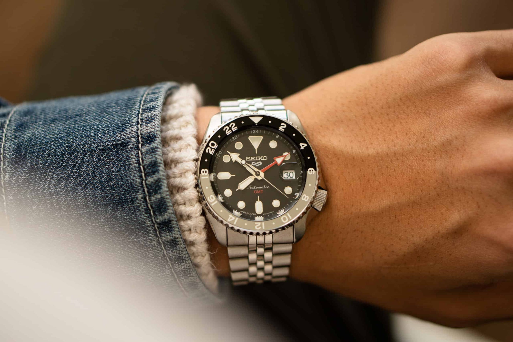 Seiko 5 Sports GMT Automatico Bruce Wayne – Nero, 42,5mm – Codice SSK001