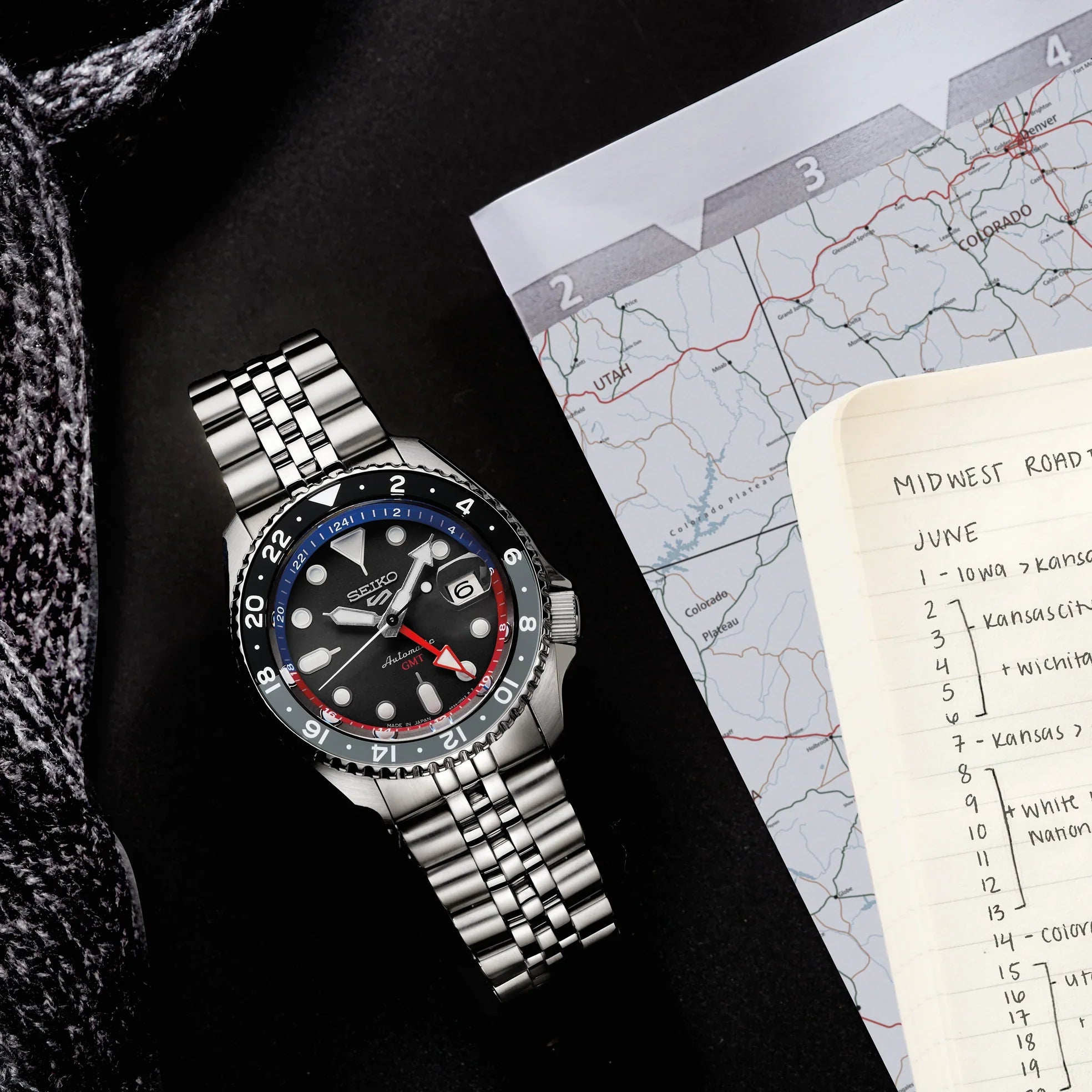 Seiko SSK019K1 – Automatico GMT – Quadrante Grigio – Cassa 42,5 mm – Codice SSK019K1