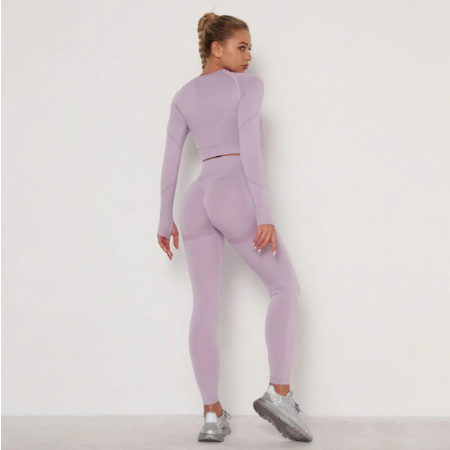Set Sportivo Donna Seamless Palestra | Completo Fitness Donna Vita Alta