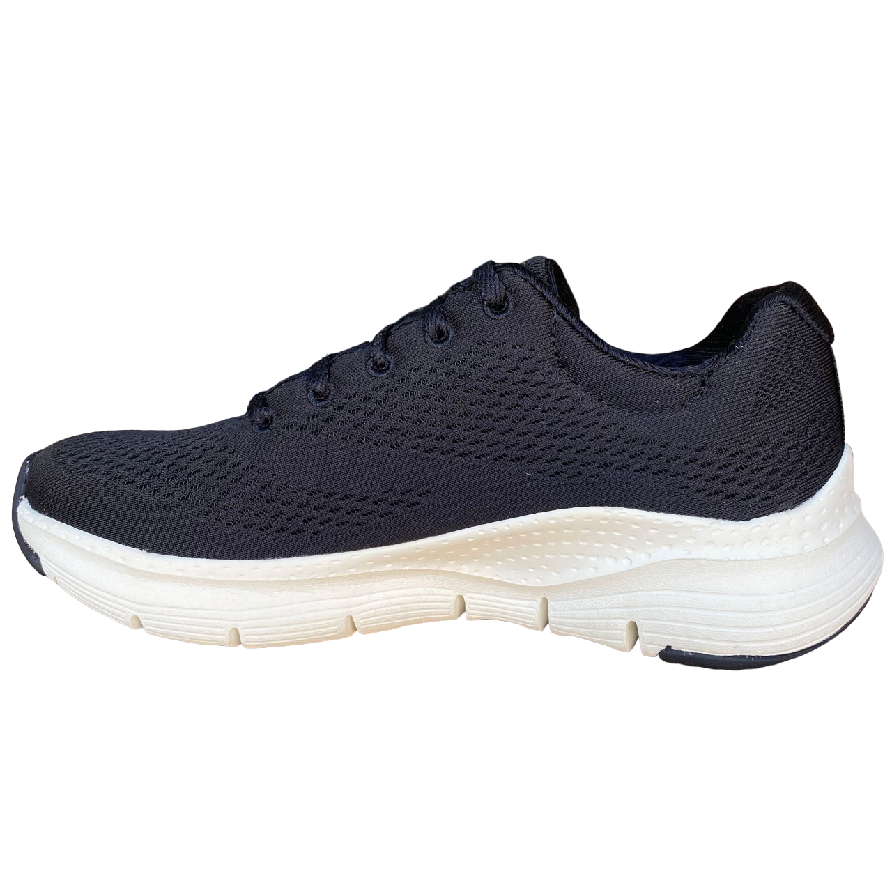 Skechers Arch Fit Big Appeal 149057-BKW Black White Sneaker Donna Supporto Plantare Podologi Lavabile