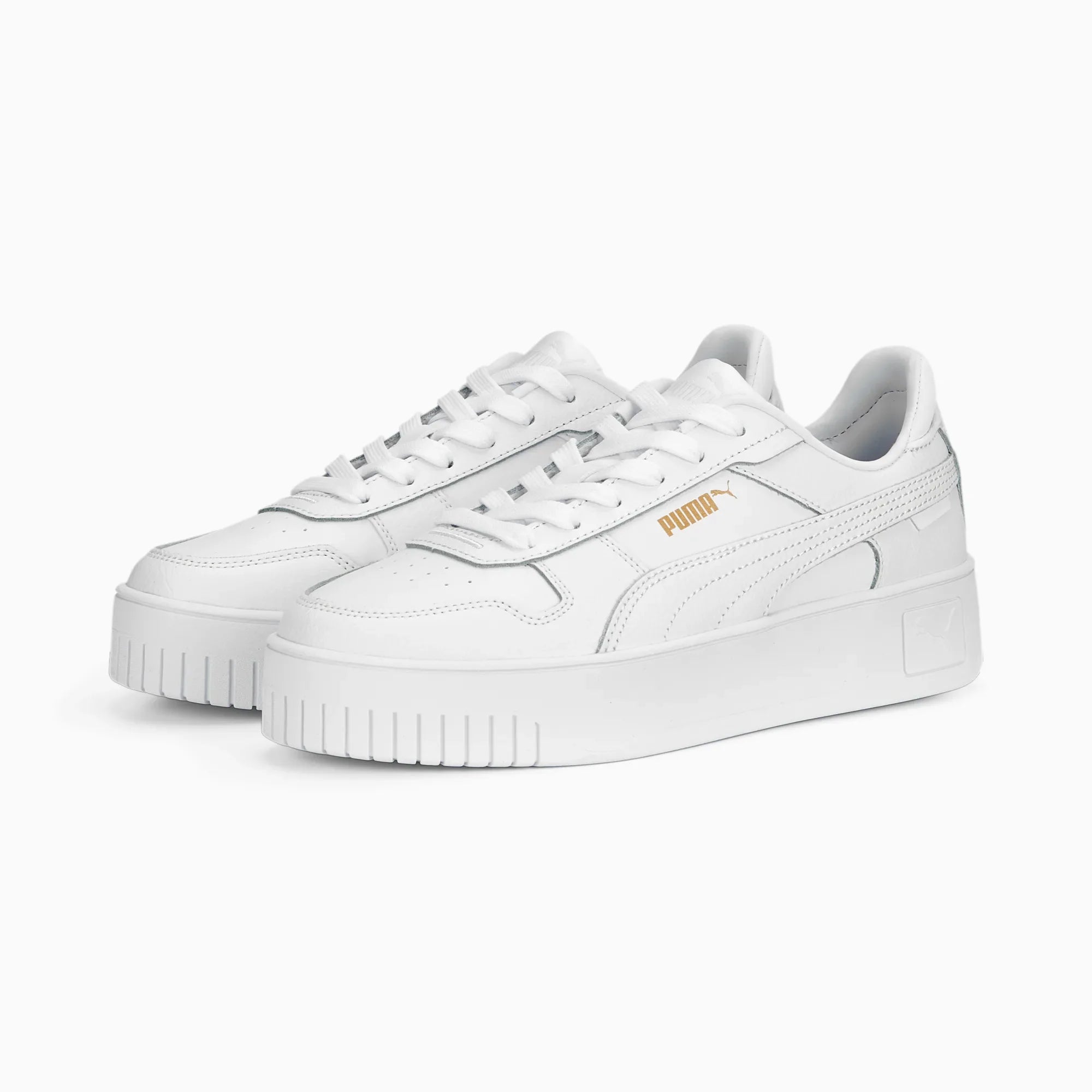 Puma Women's Carina Street Sneakers 389390-14 White Gold