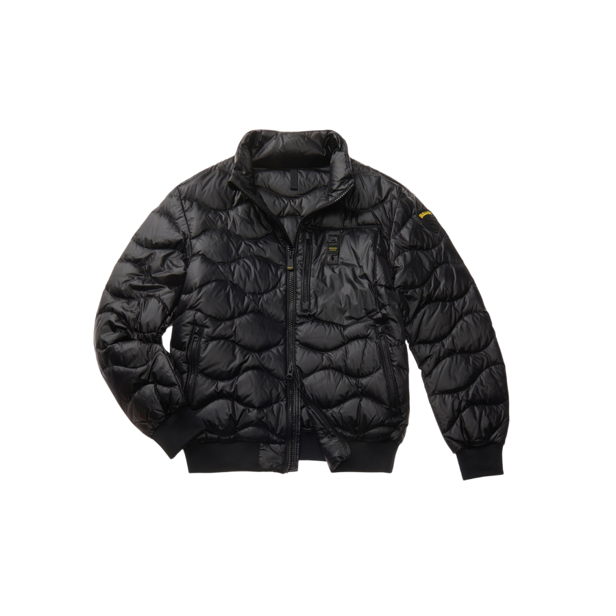 Blauer pumino leggero con taschino e cucitura ad onde Daniel 25SBLUC03013-006719 nero