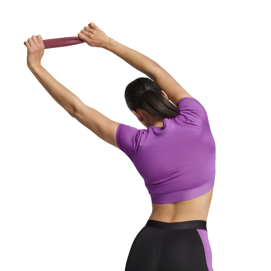 Puma Women's Strong Short Sleeve Cropped T-Shirt 526805-89 berry