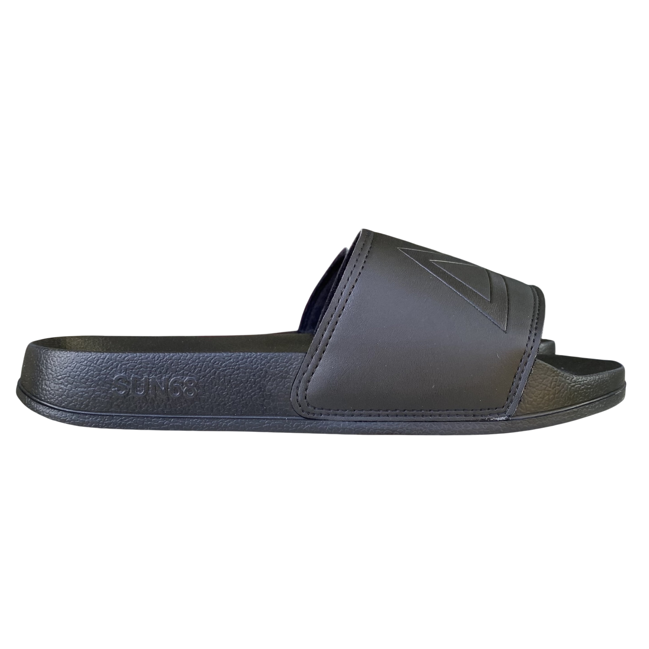 Sun68 men's slides with logo strap x35102 11 black