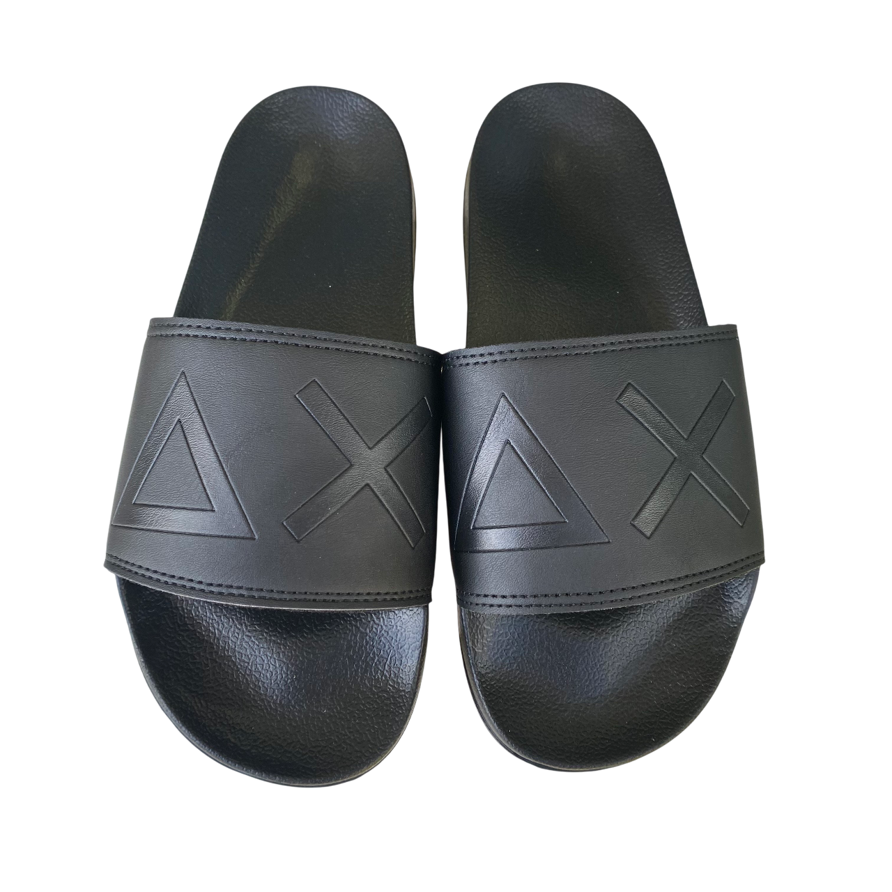 Sun68 men's slides with logo strap x35102 11 black
