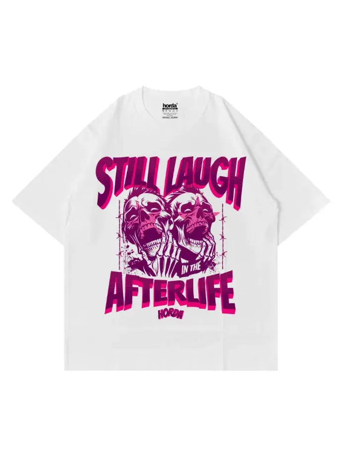 Horda Afterlife MS-4942 Bianca - T-shirt Oversize
