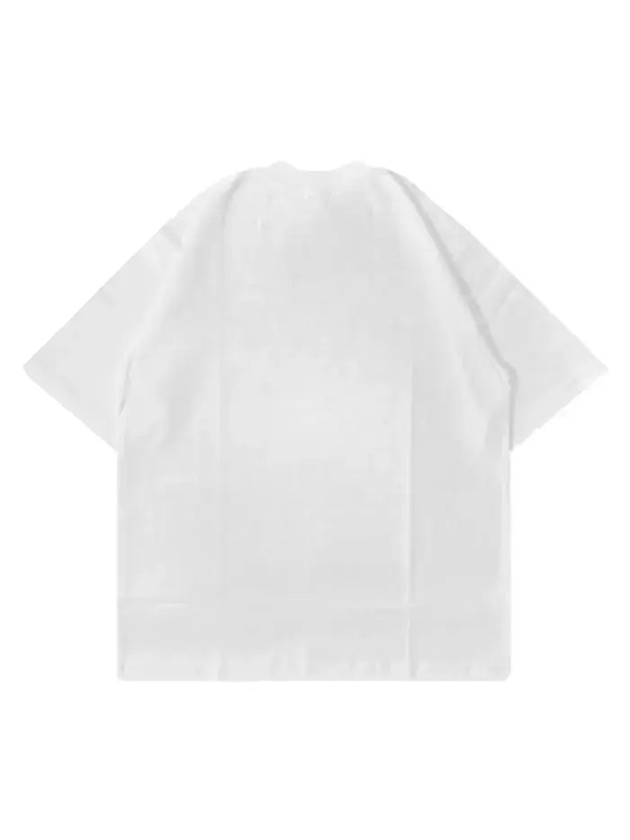 T-Shirt Bianca Bronx Boy 200gr Oversize Cotone Made in Italy