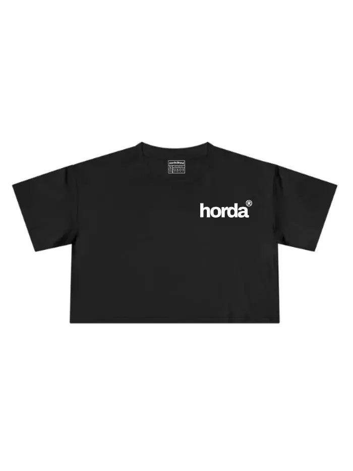 T-Shirt Donna Human Case Boxy Fit Cropped 100% Cotone Made in Italy
