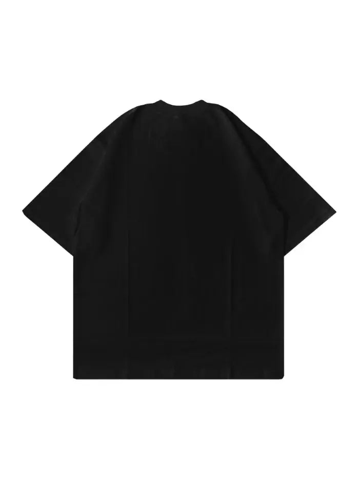 T-Shirt Nera Boxy Fit 200g Made in Italy - Horda Brand