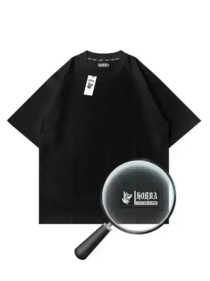T-shirt Boxy Fit Nera 100% cotone Gotic Dog