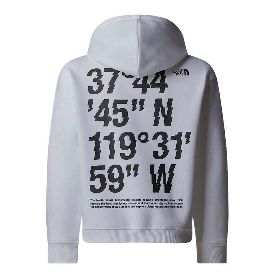 The North Face Coordinates Graphic NF0A89HKFN4 white hoodie for boys
