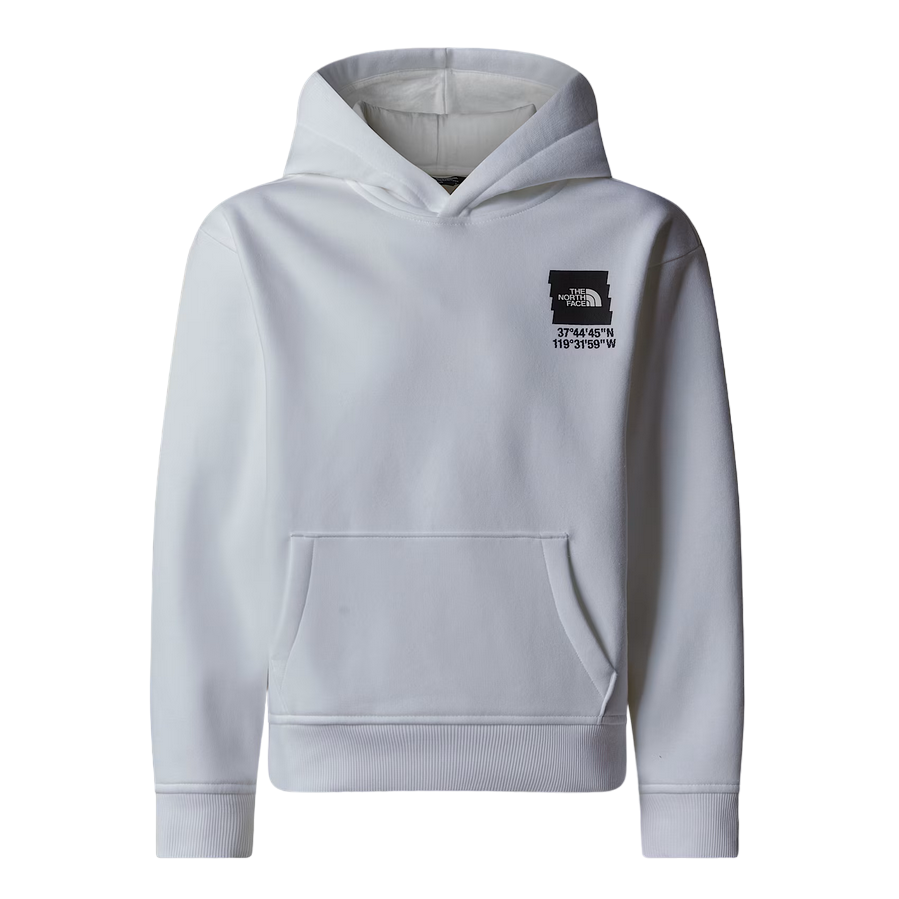 The North Face Coordinates Graphic NF0A89HKFN4 white hoodie for boys
