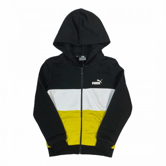 Puma Boy's Colorblock Tracksuit 847604 01 black lemon yellow