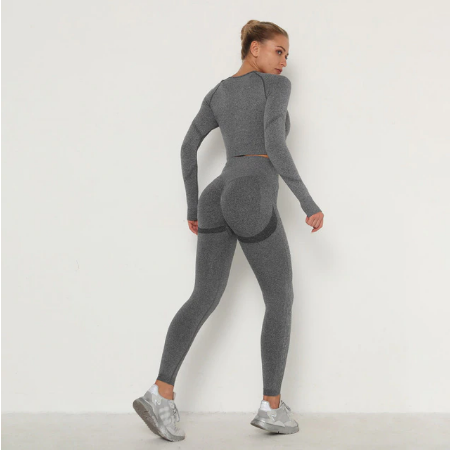 Set Sportivo Donna Seamless Palestra | Completo Fitness Donna Vita Alta
