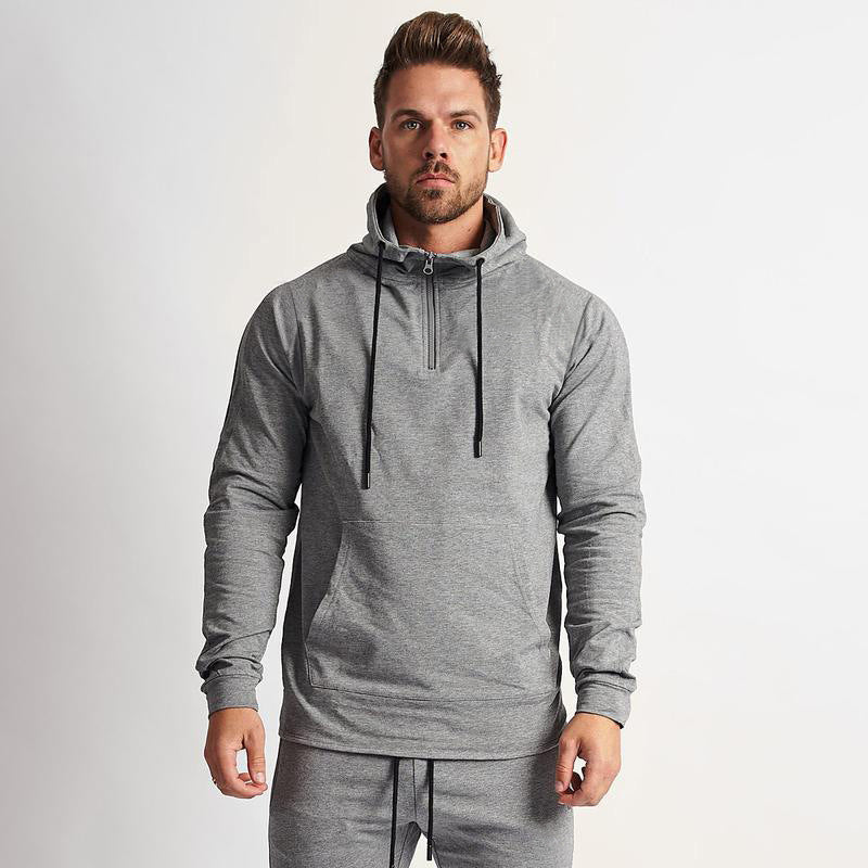Tuta Sportiva Uomo con Cappuccio e Tascone Centrale Casual
