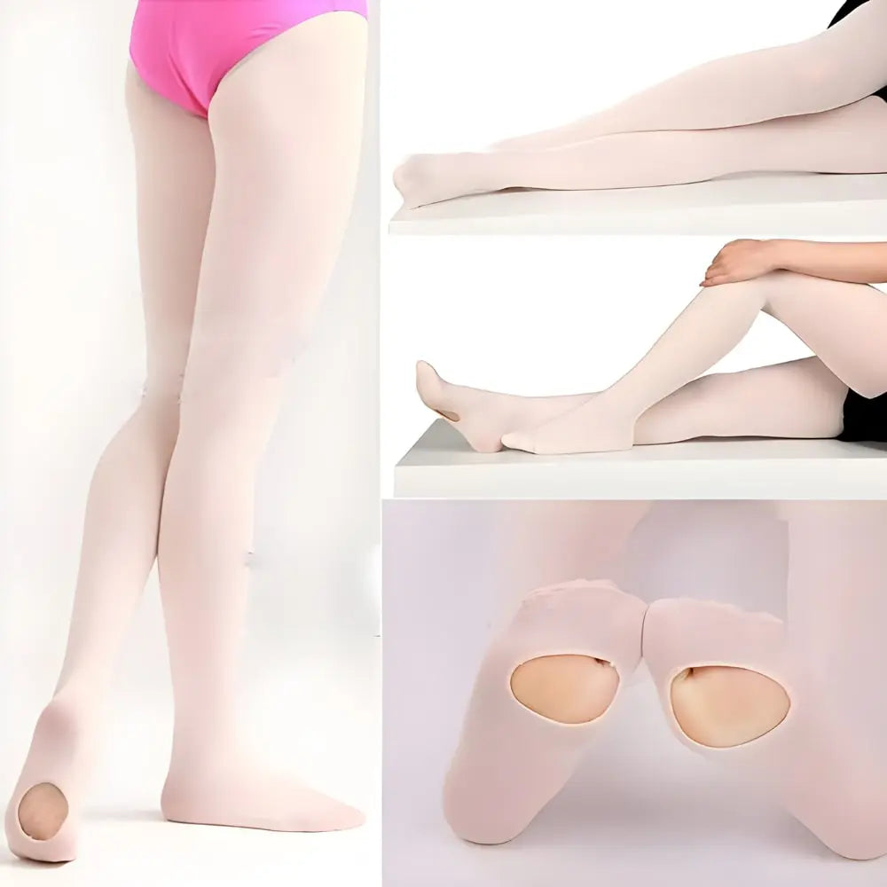 Collant per ballerine Danza Classica Convertibili calze rosa