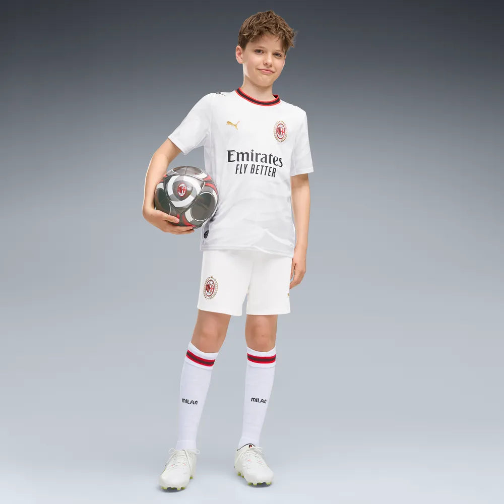 Puma ACM Shorts Replica 784150-02 – Pantaloncino Junior Calcio Milan Away Bianco 5-16 Anni