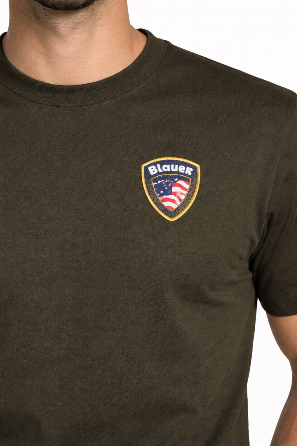 Blauer T-shirt Uomo Manica Corta Logo Gommato 26SBLUH02284 007480 60H Verde