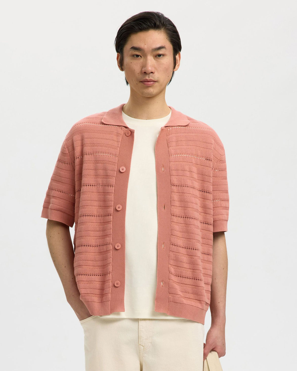 Polo Cardigan Knit Palle Rose Dawn