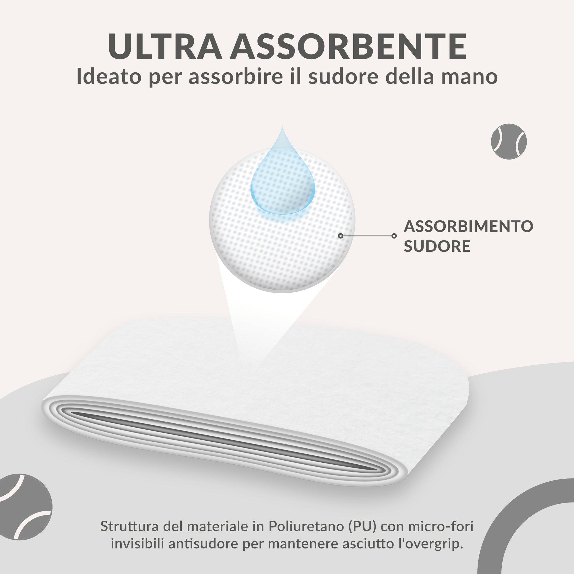 Overgrip Padel Bianco Extra Aderente