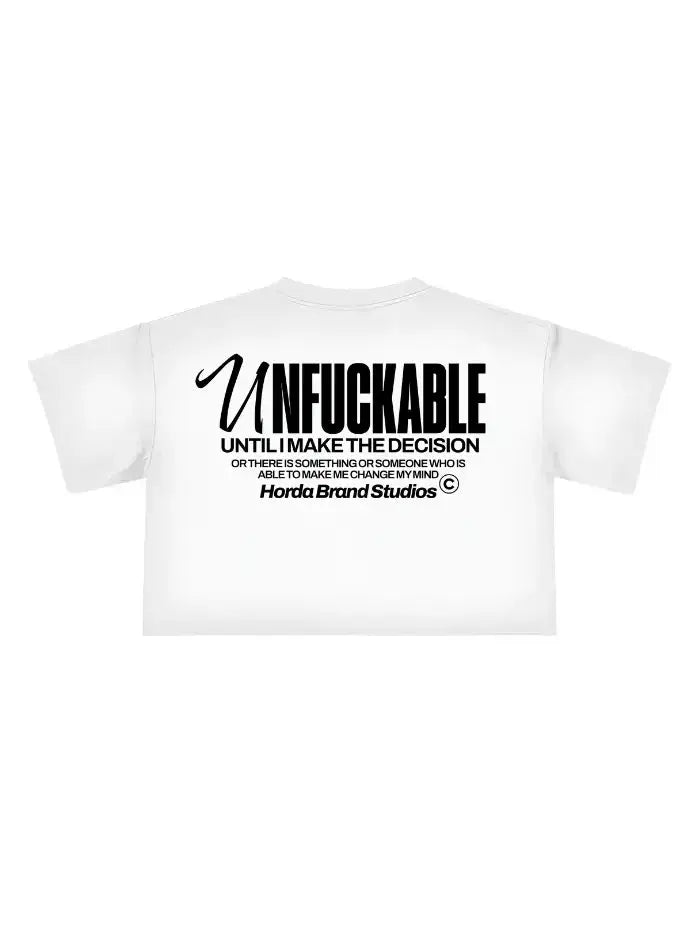 Unfck – T-Shirt Donna Cropped 200gsm Made in Italy