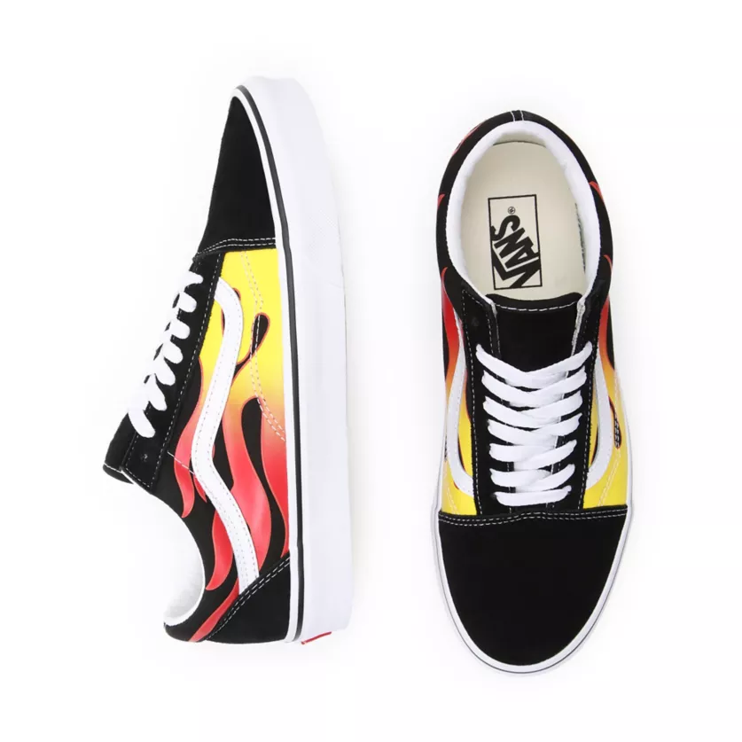 Vans Old Skool Flame VN0A38G1PHN1 Lifestyle Sneakers Uomo Nero Bianco