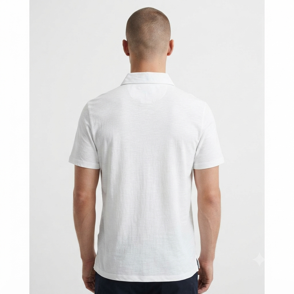 Censured polo manica corta in cotone da uomo TM6402TJSSG 00 bianco