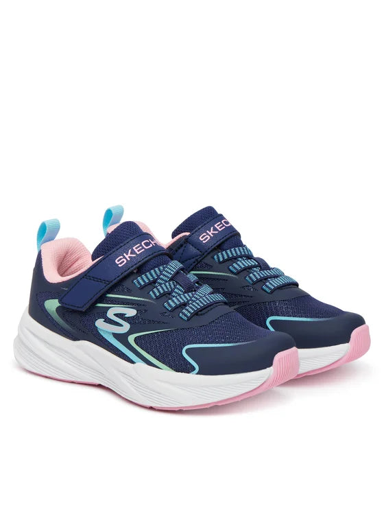 Skechers scarpa da ginnastica da bambina Hyper Speed 303882L/NVMT blu