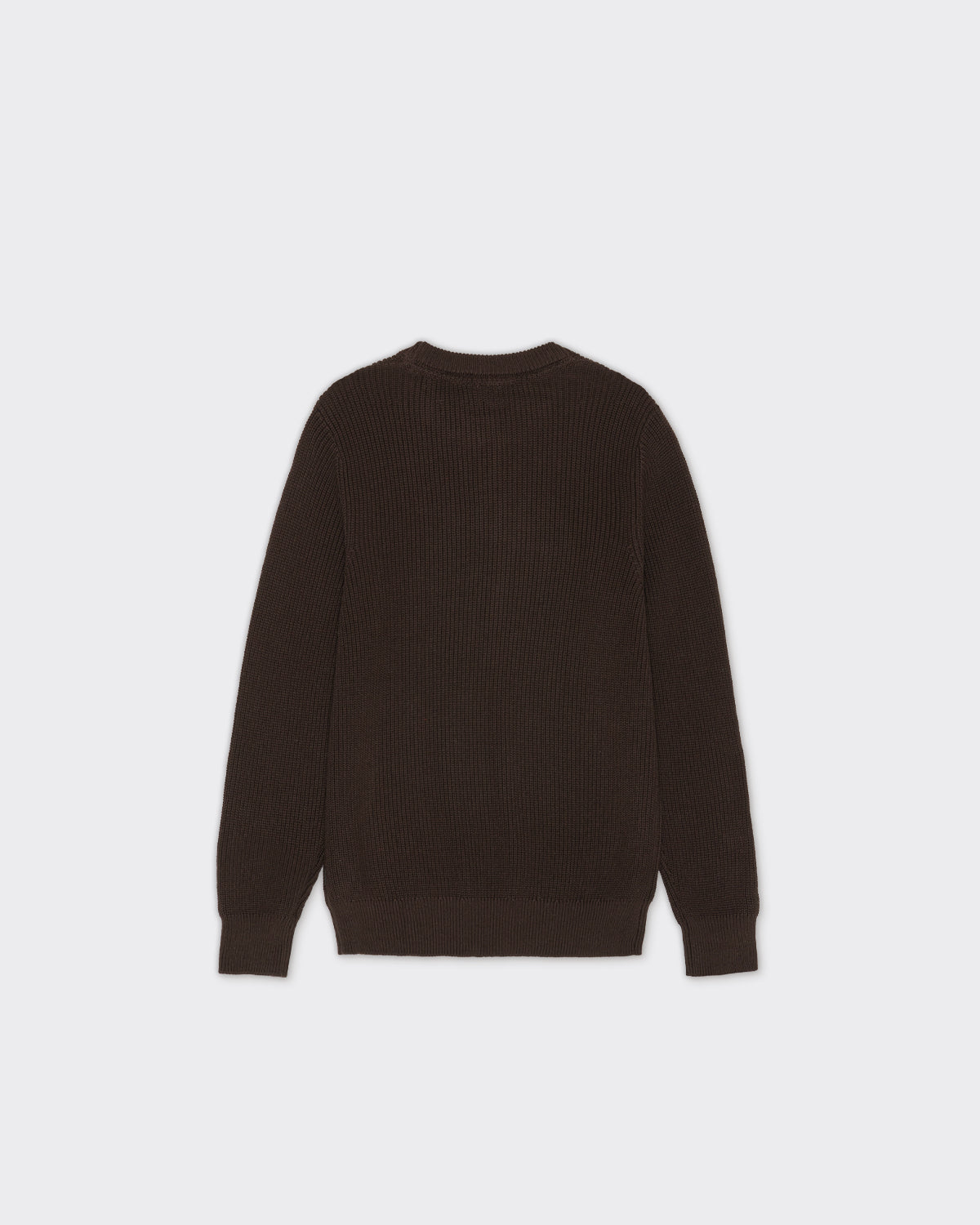 Crewneck Knit Rib Mole Brown