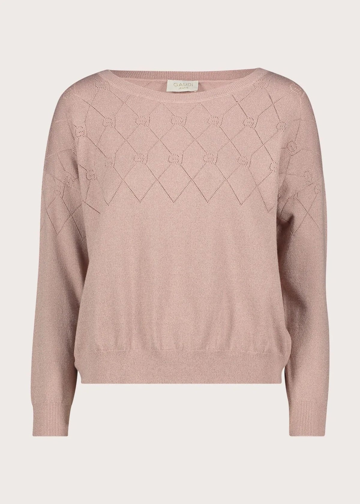 Gaudì Maglia rosa da donna con scollo a barca 621BD53052 rosa