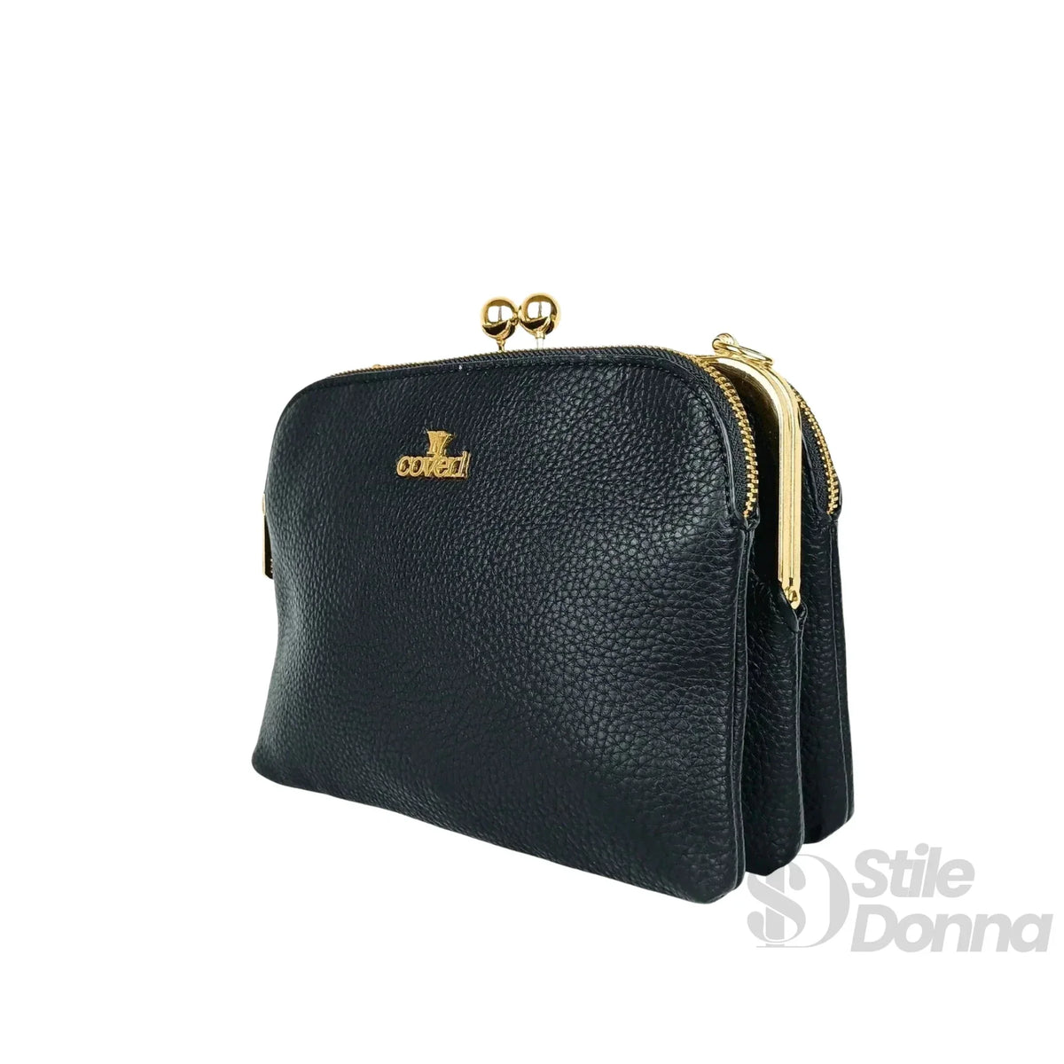 YY Coveri Pochette a Tracolla in Ecopelle con Logo Dorato