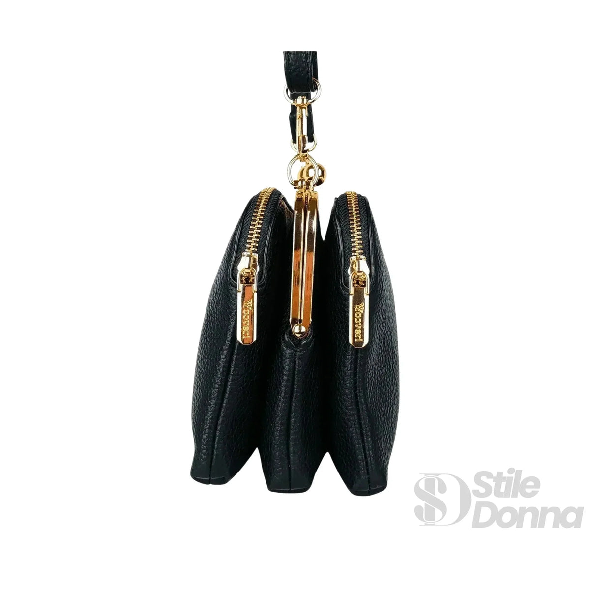 YY Coveri Pochette a Tracolla in Ecopelle con Logo Dorato