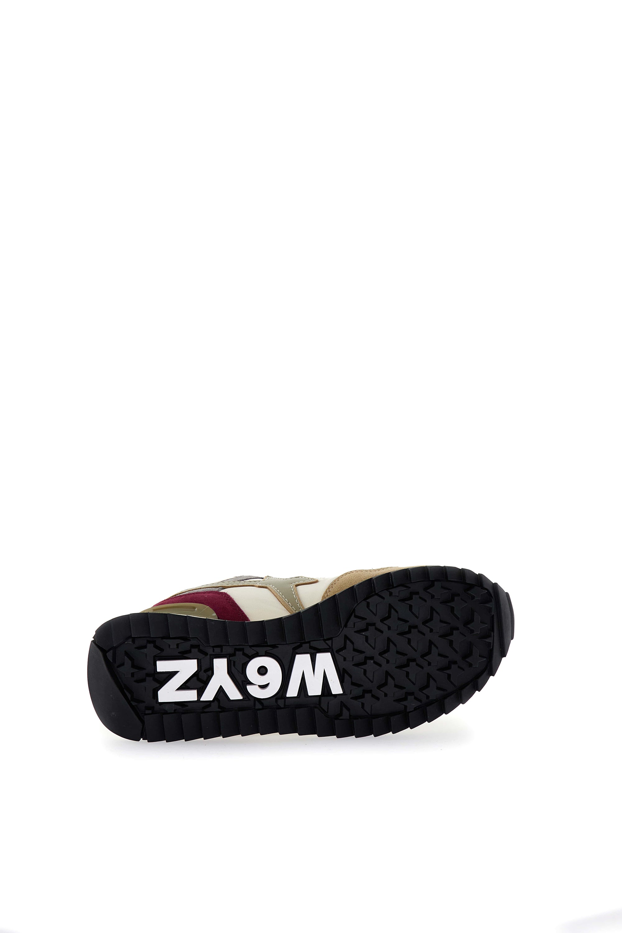 YAK-W. SUEDE/NYLON/METALLIC STRIPE SOLE Sabbia-Bianco-Bordeaux