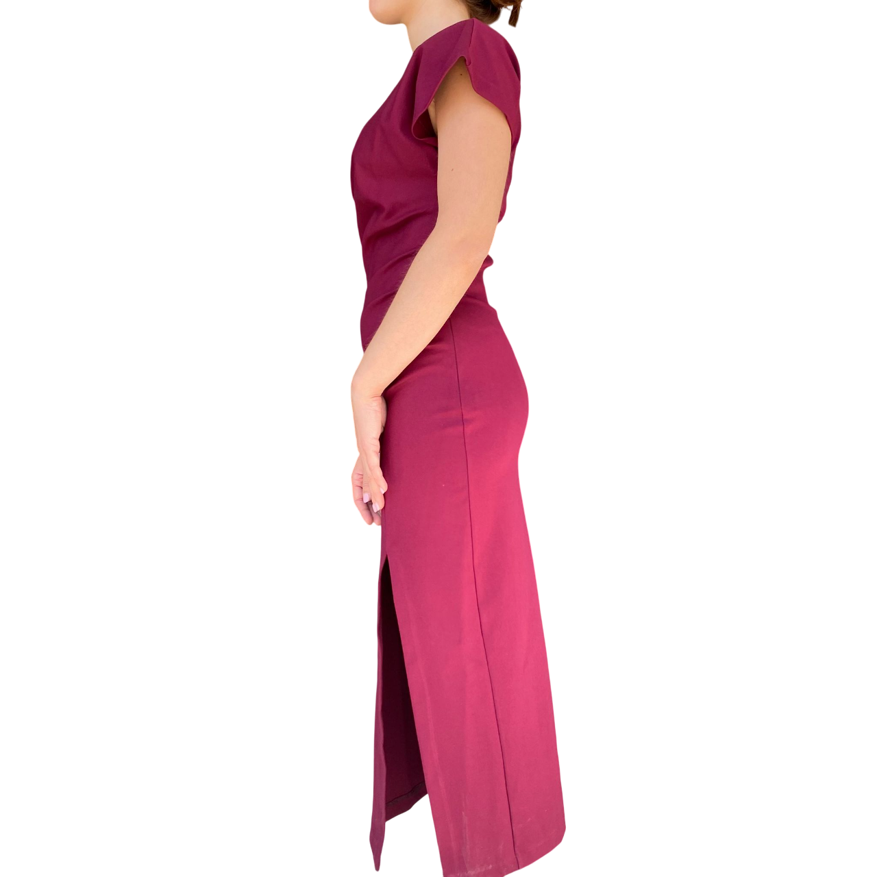 Yes Zee Abito Lungo Rosso Borgogna Donna 1432A037