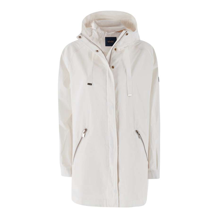 Yes Zee giubbino trench da donna con cappuccio 1021O430/NH00 0222 beige