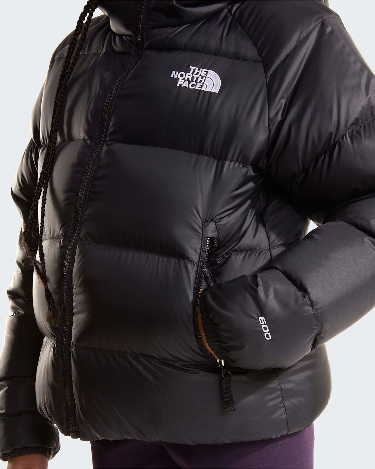 The North Face piumino da ragazza con cappuccio Hydrenalite NF0A8H3WJK3 nero