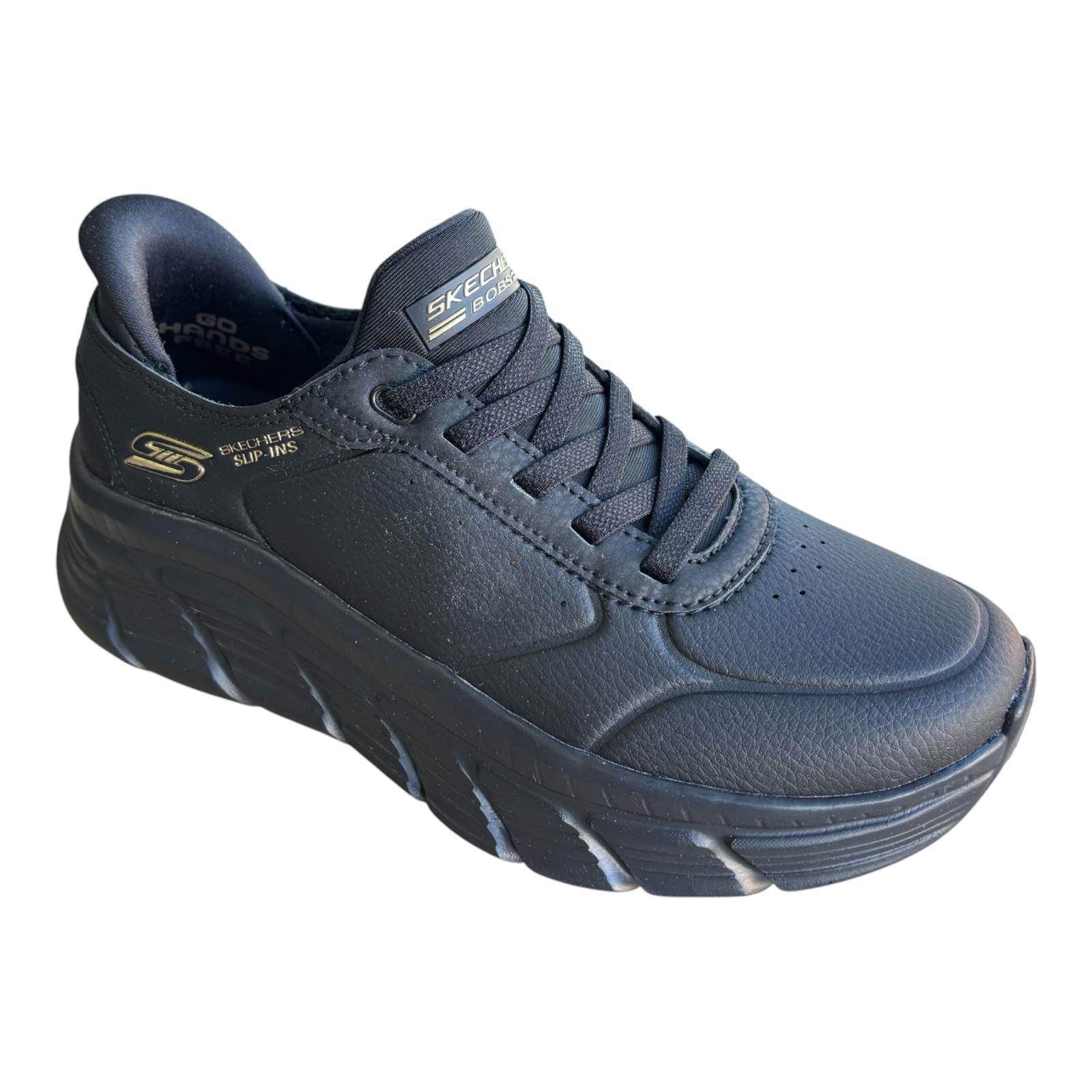 Skechers Scarpa sneakers da donna Slip-Ins Bob B Flex Hi-Workday 117394/BBK nero