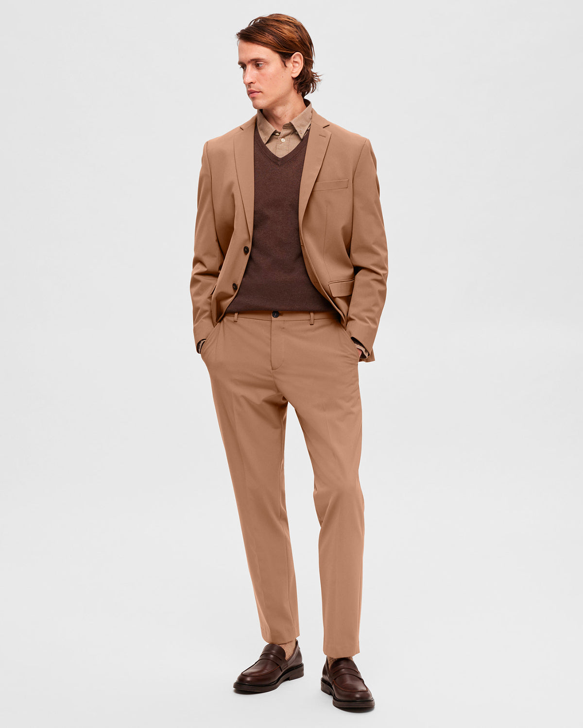 Pantalone Liam Slim Flex Camel