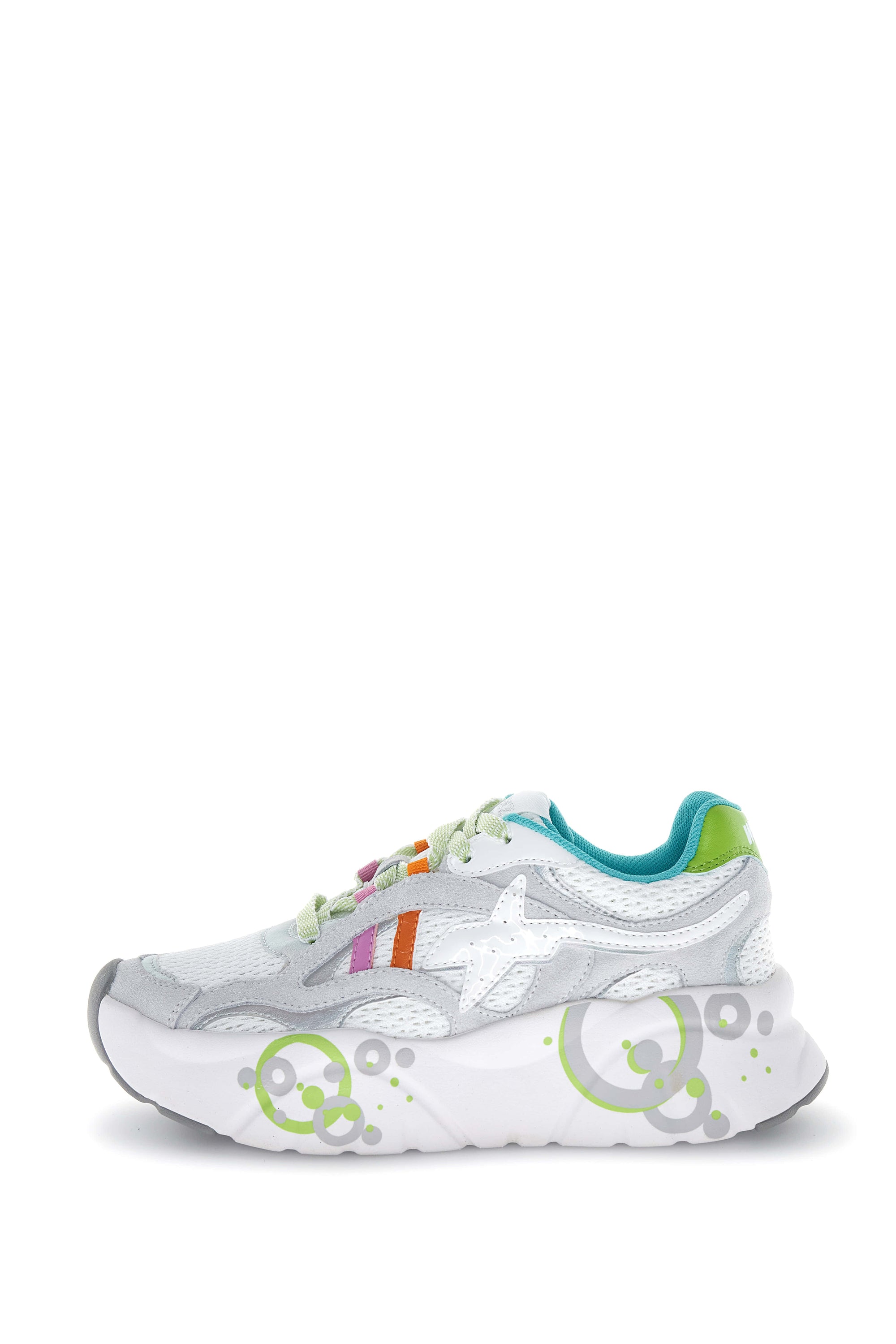 IDA-W. - Sneakers in suede e tessuto tecnico - Bianco-Argento