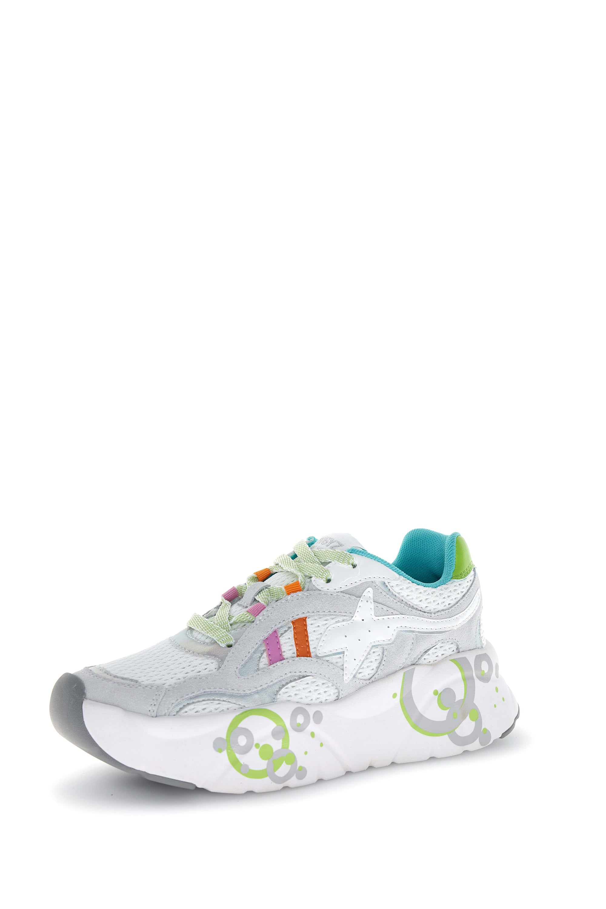 IDA-W. - Sneakers in suede e tessuto tecnico - Bianco-Argento