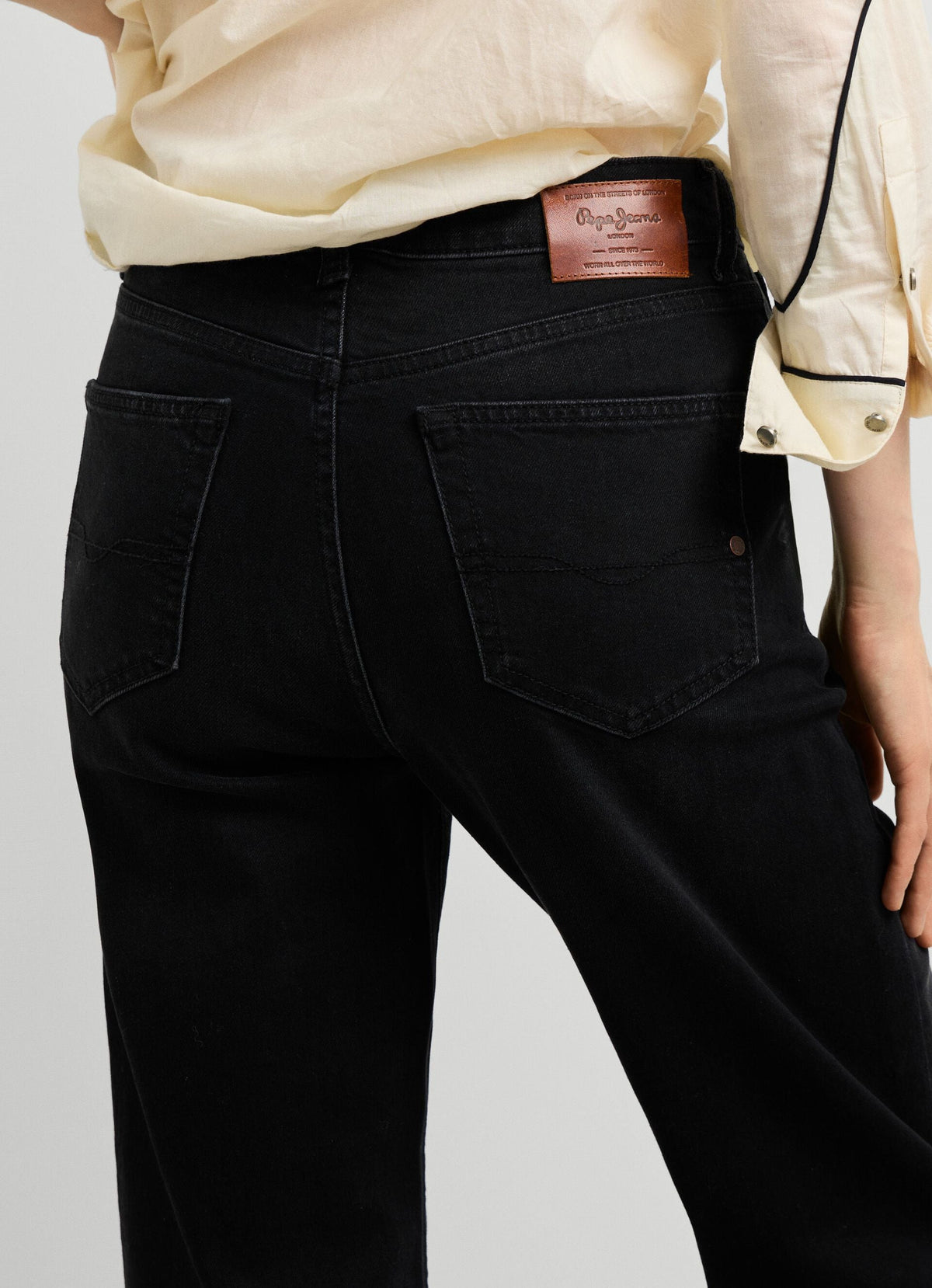 Pepe Jeans lexa - jeans straight fit a vita alta PL2051081 nero