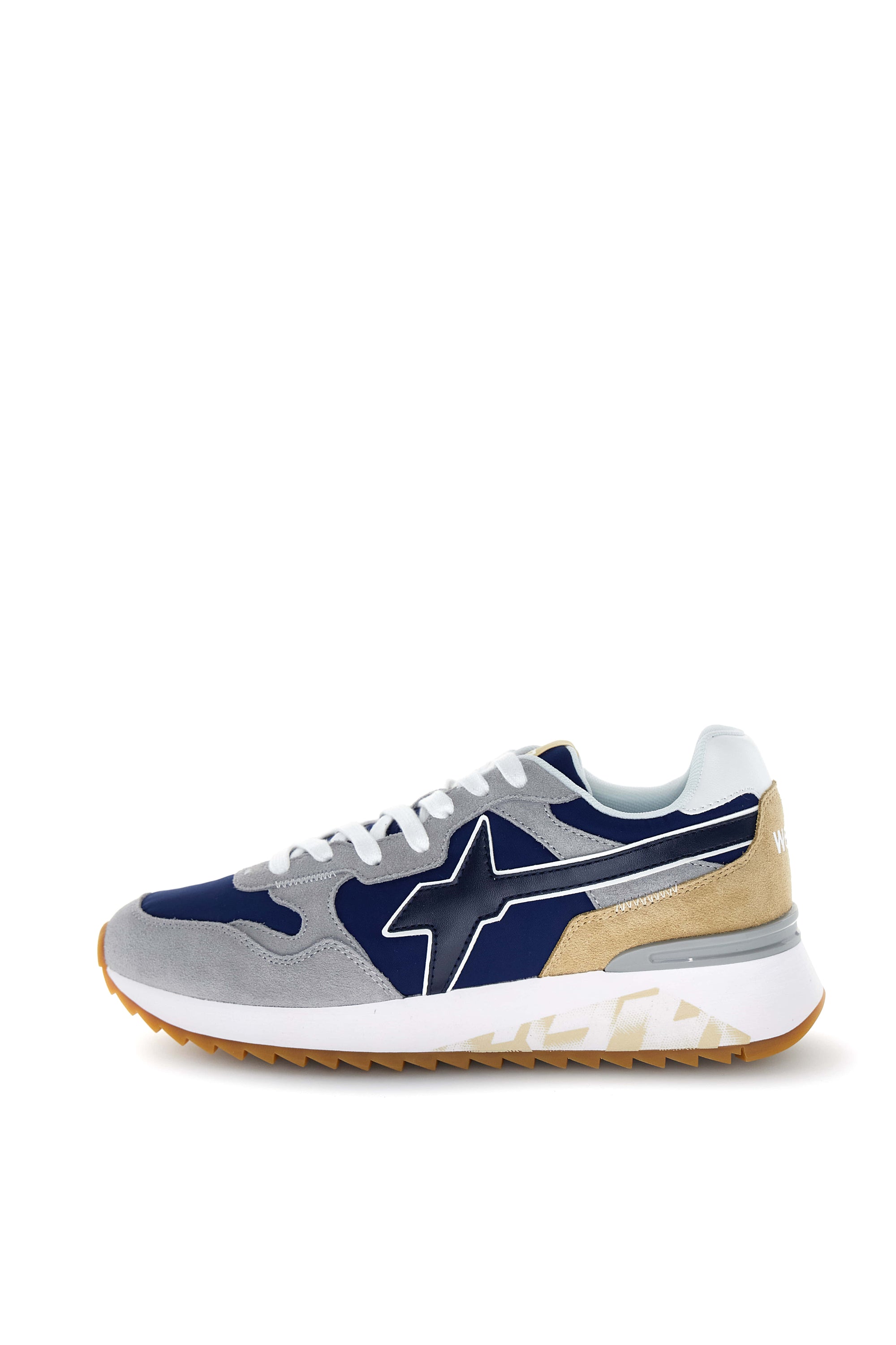 YAK-M. - Sneakers in tessuto tecnico e suede - Grigio-Navy