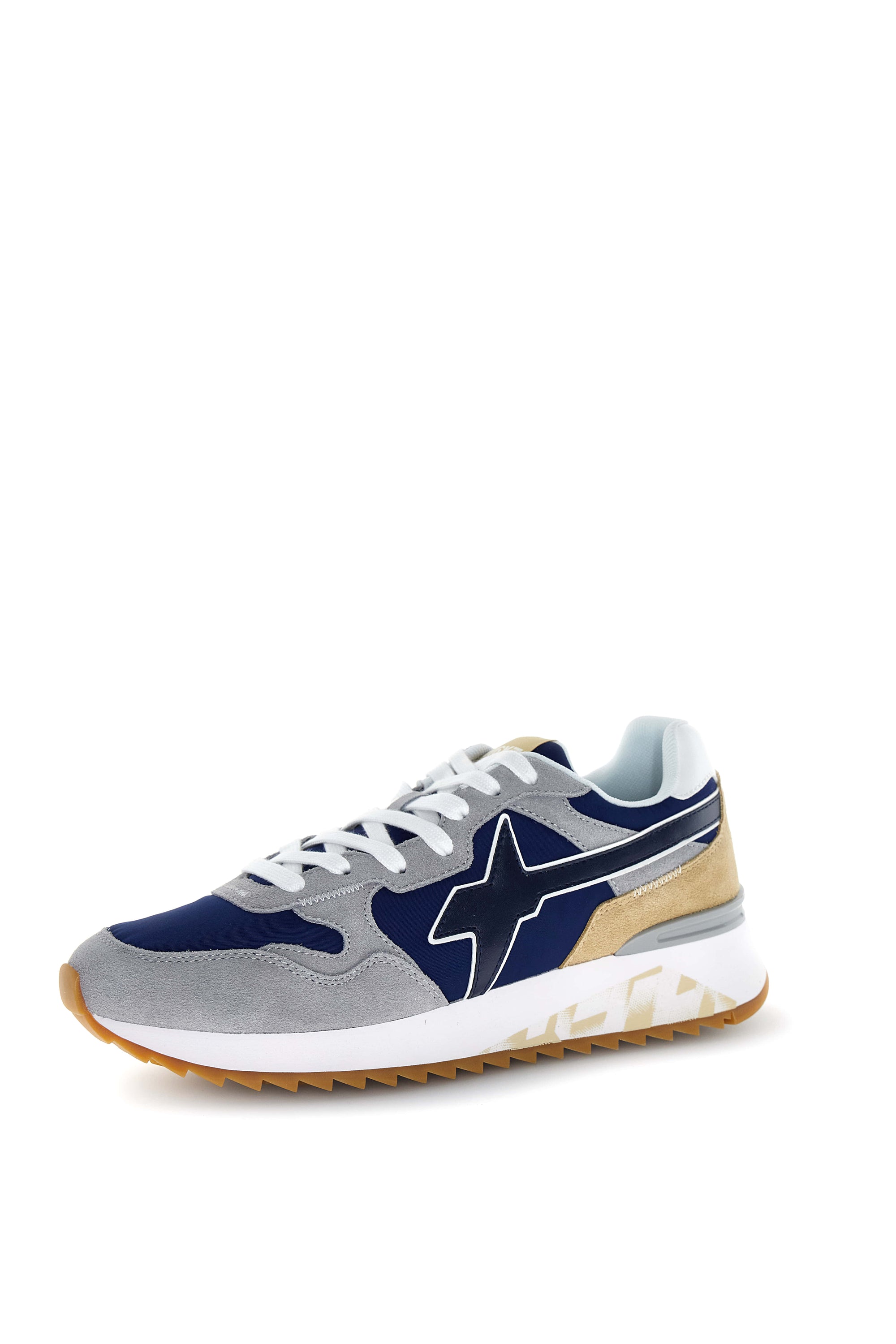 YAK-M. - Sneakers in tessuto tecnico e suede - Grigio-Navy