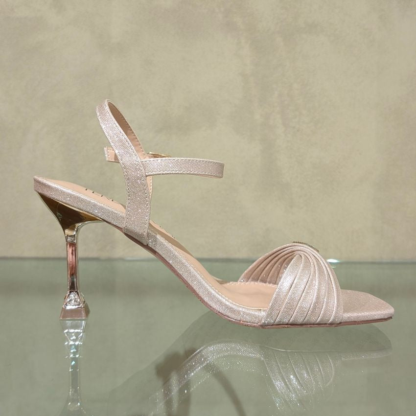 Sandali  platino con strass teresa emme A0100