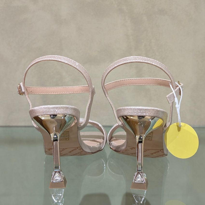 Sandali  platino con strass teresa emme A0100