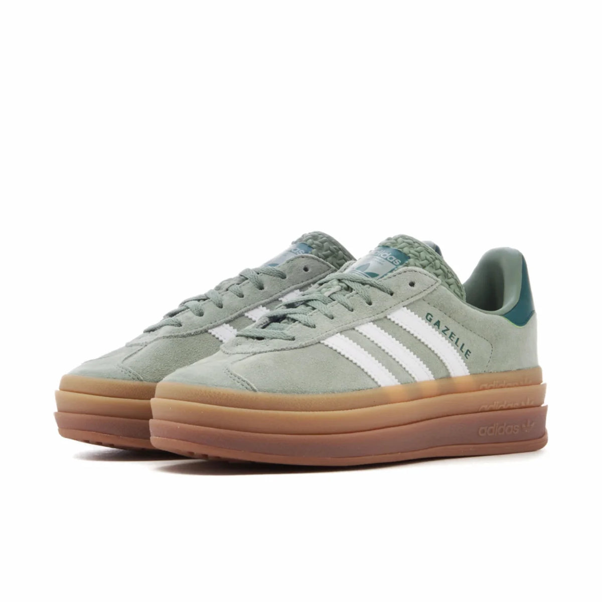 adidas Gazelle Bold Silver Green Gum